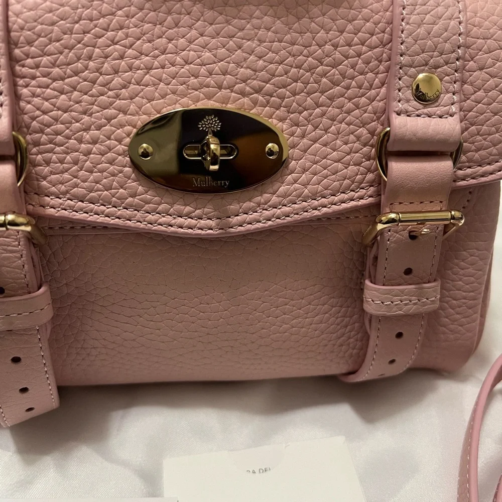 Mulberry Pink Mini Bag with Pebbled Leather - Picture 2 of 5